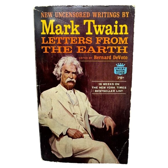 Mark Twain Letters From The Earth Paperback book 1967 Bernard DeVoto Fawcet READ - Picture 1 of 6